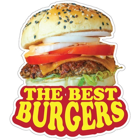 The Best Burgers Decal Concession Stand Food Truck Sticker